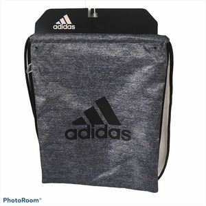 Adidas Drawstring Backpack. Color Grey/Black NWT